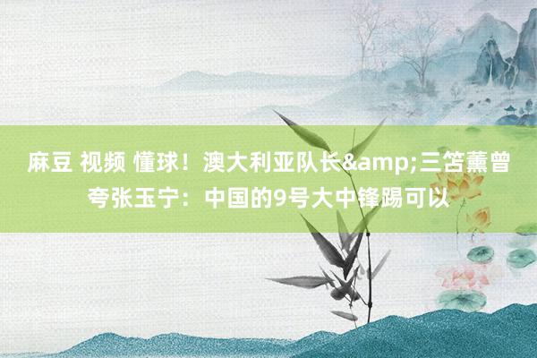 麻豆 视频 懂球！澳大利亚队长&三笘薰曾夸张玉宁：中国的9号大中锋踢可以