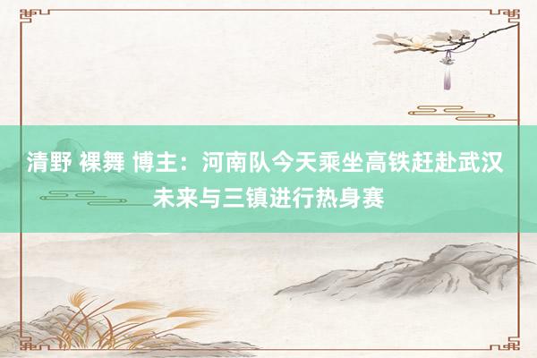 清野 裸舞 博主：河南队今天乘坐高铁赶赴武汉 未来与三镇进行热身赛