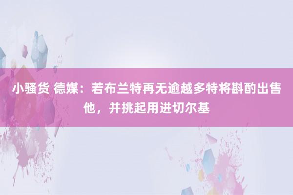 小骚货 德媒：若布兰特再无逾越多特将斟酌出售他，并挑起用进切尔基